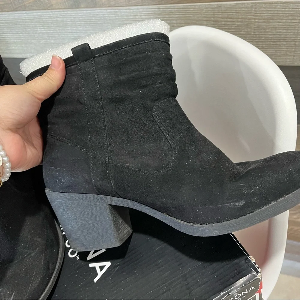 Arizona Black Suede Booties - Picture 6 of 7